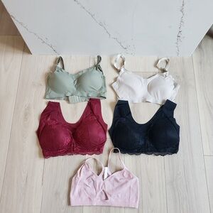 Colsie Women's Bra Collection - Olive, Cream, Burgundy, Black, Pink